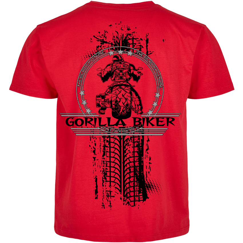 T-Shirt ( Farbig Frontdruck GB45 Gorilla Biker Roadstop )