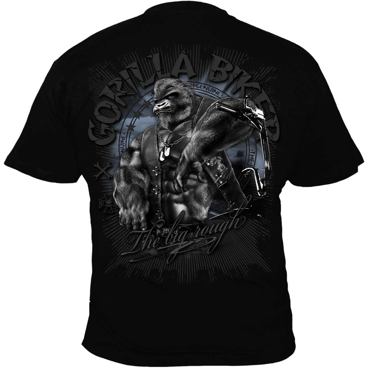 Gorilla Biker T-Shirt GB45 „Roadstop – Schwarz“