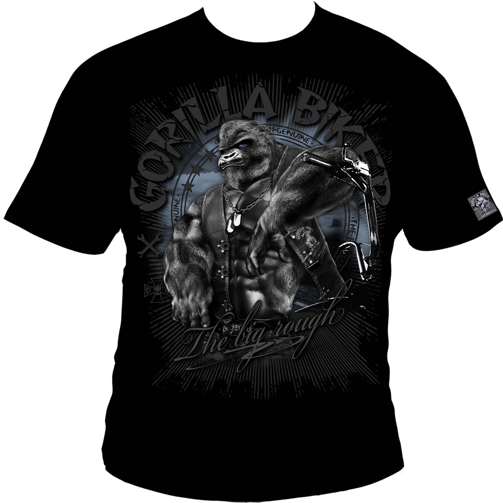 T-Shirt ( Schwarz GB45 Gorilla Biker Roadstop )