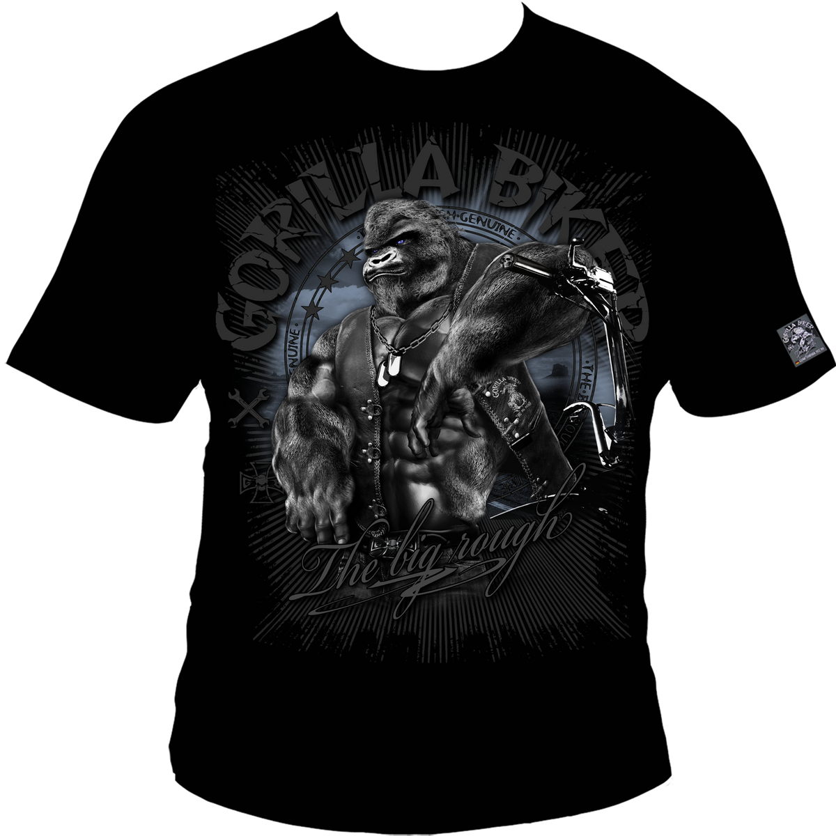 Gorilla Biker T-Shirt GB45 „Roadstop – Schwarz“
