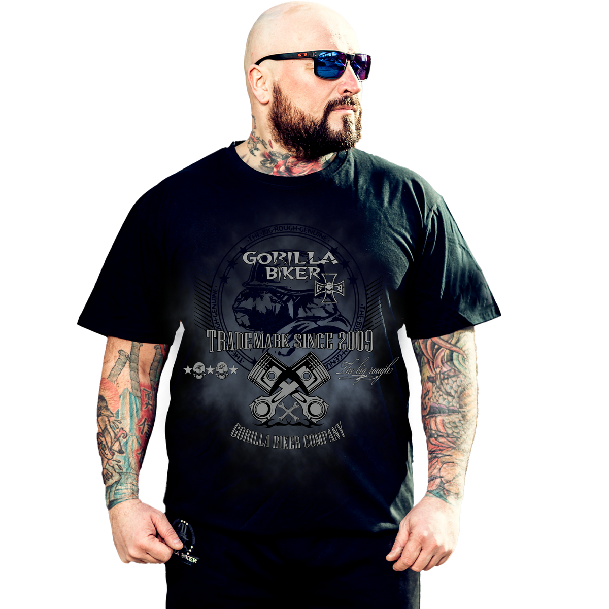 Gorilla Biker T-Shirt GB45 „Roadstop – Schwarz“