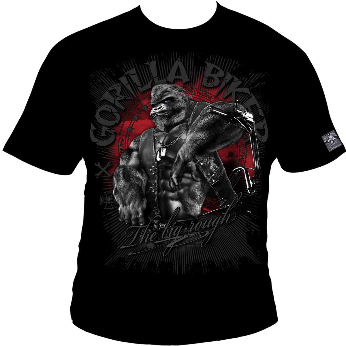 Gorilla Biker T-Shirt GB45 „Roadstop – Schwarz“