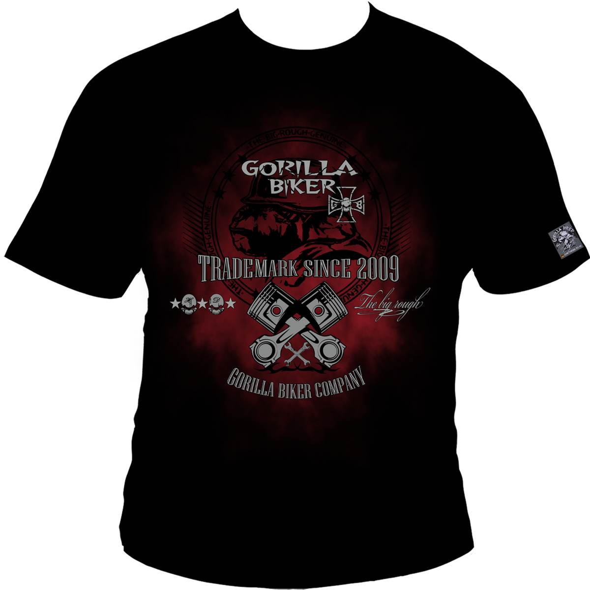 Gorilla Biker T-Shirt GB45 „Roadstop – Schwarz“