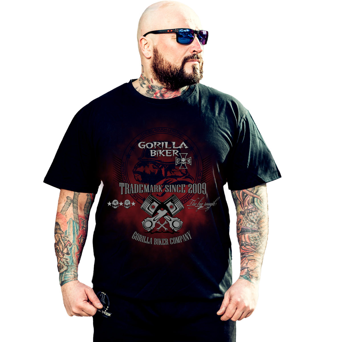 Gorilla Biker T-Shirt GB45 „Roadstop – Schwarz“