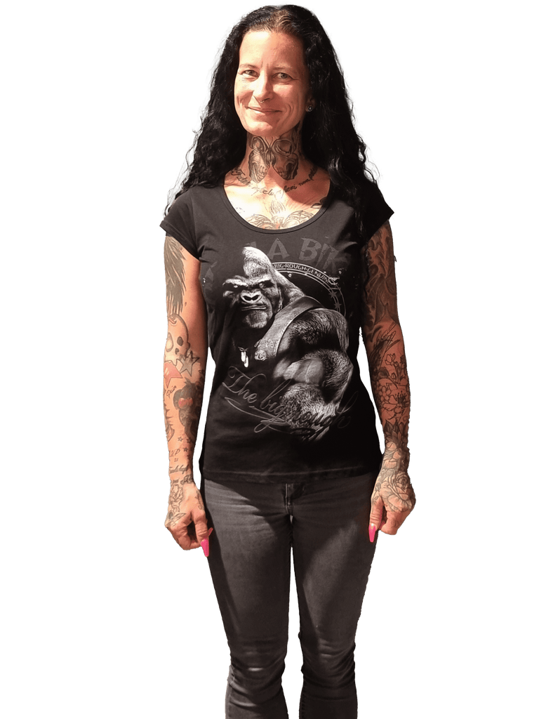 Lady Back Cut T-Shirt ( Gorilla Biker GB47 All For One )