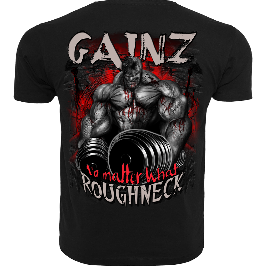 Roughneck T-Shirt MR52 „Gainz“ – Rückendruck