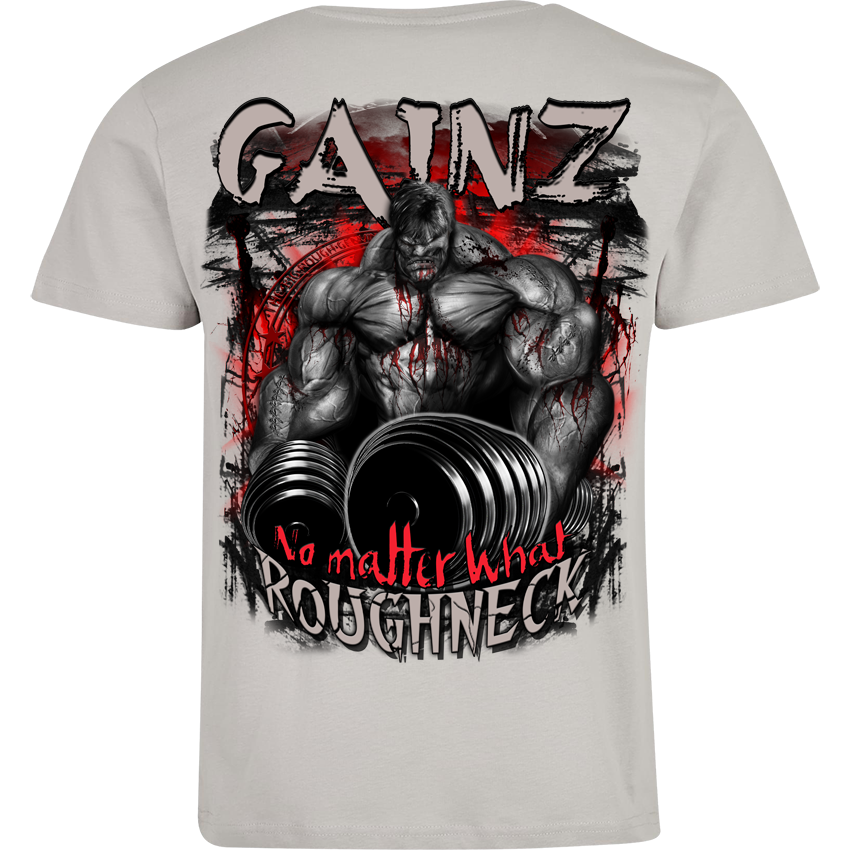 Roughneck T-Shirt MR52 „Gainz“ – Rückendruck