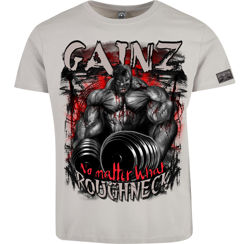 Roughneck T-Shirt MR52 „Gainz“ – Frontdruck