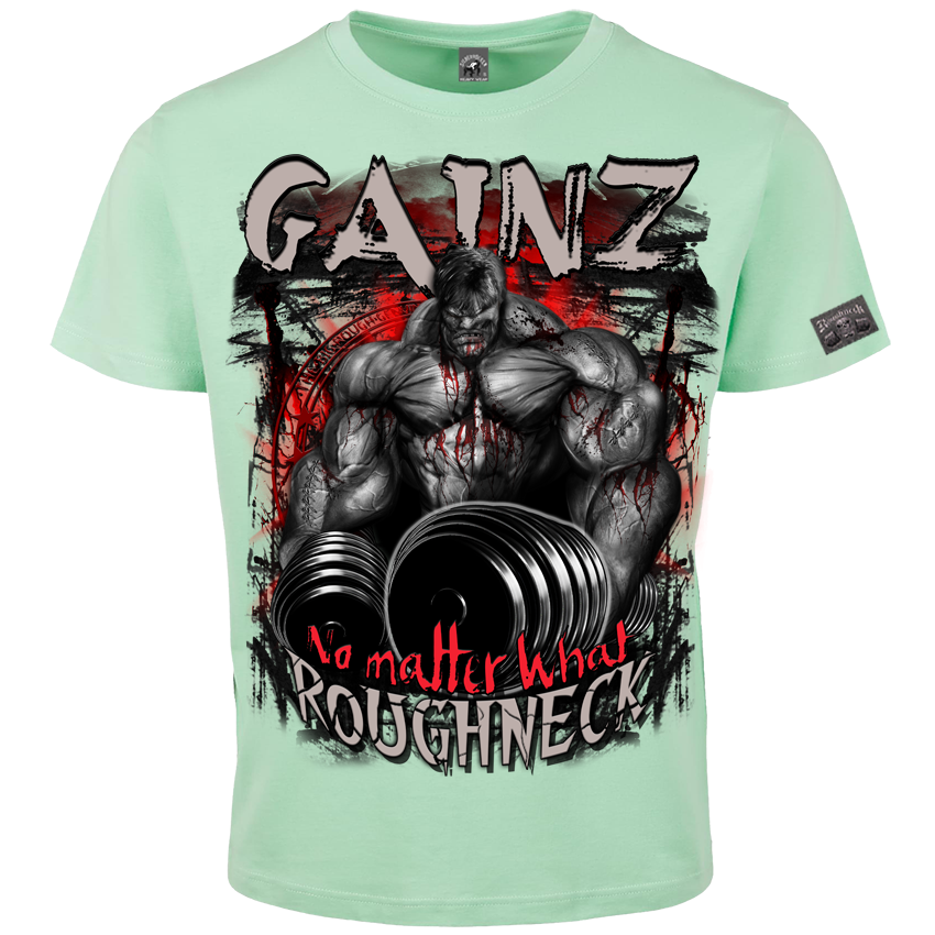 Roughneck T-Shirt MR52 „Gainz“ – Frontdruck