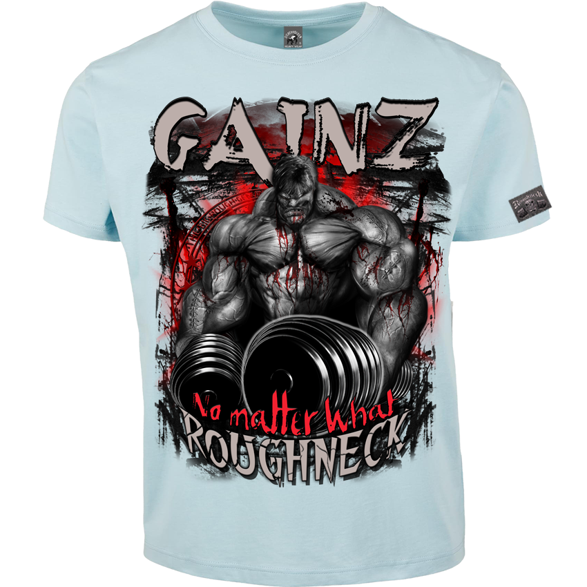 Roughneck T-Shirt MR52 „Gainz“ – Frontdruck