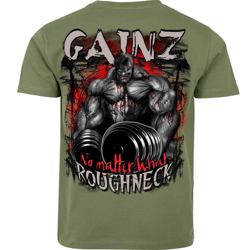 Roughneck T-Shirt MR52 „Gainz“ – Rückendruck