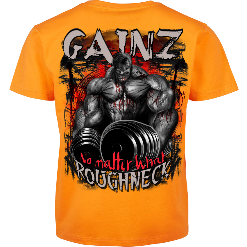 Roughneck T-Shirt MR52 „Gainz“ – Rückendruck
