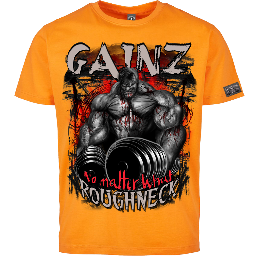 Roughneck T-Shirt MR52 „Gainz“ – Frontdruck