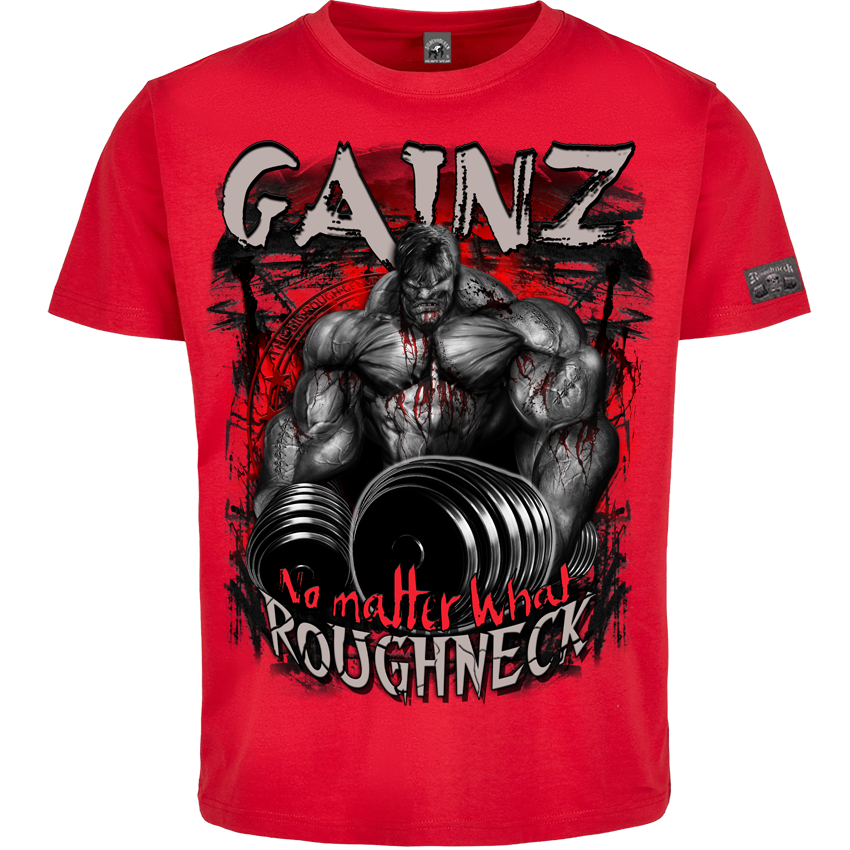 Roughneck T-Shirt MR52 „Gainz“ – Frontdruck