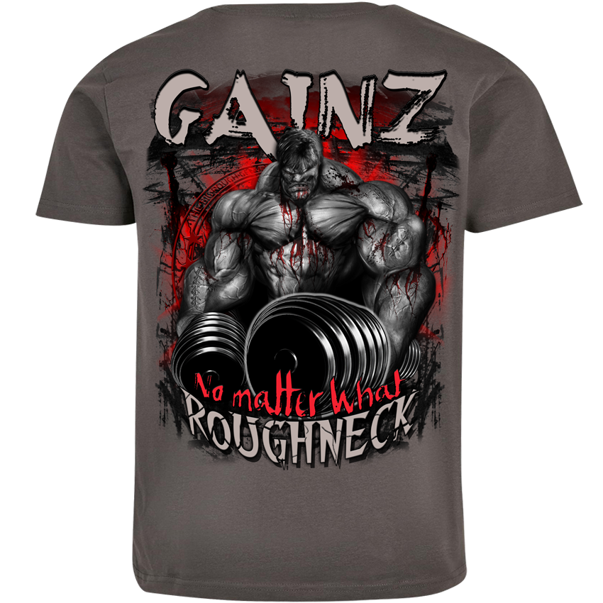 Roughneck T-Shirt MR52 „Gainz“ – Rückendruck
