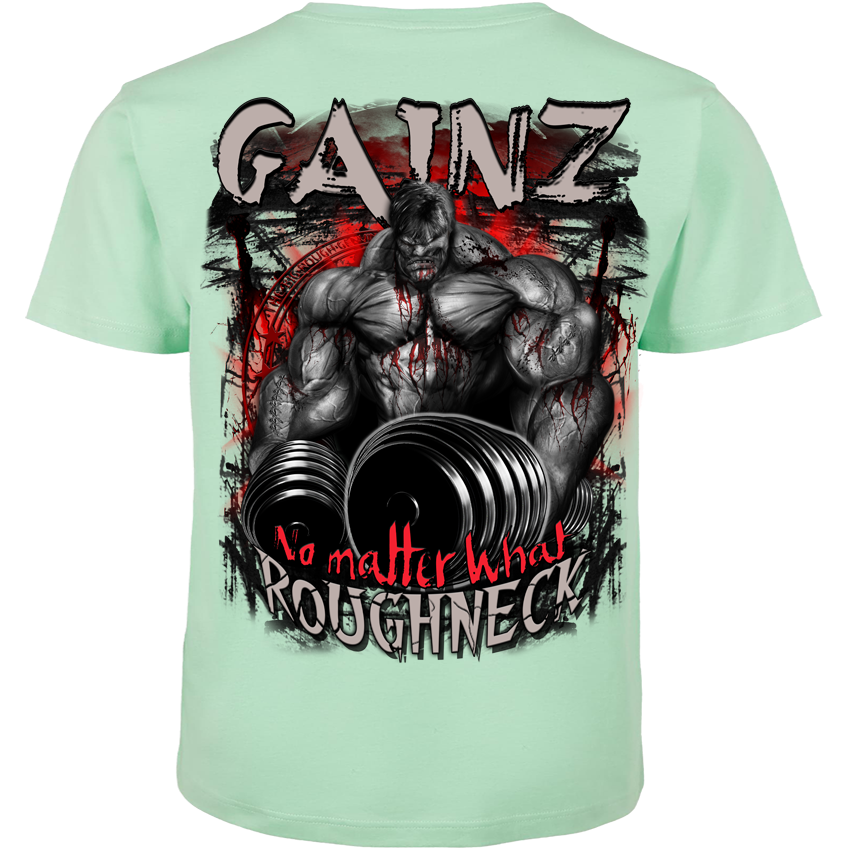 Roughneck T-Shirt MR52 „Gainz“ – Rückendruck