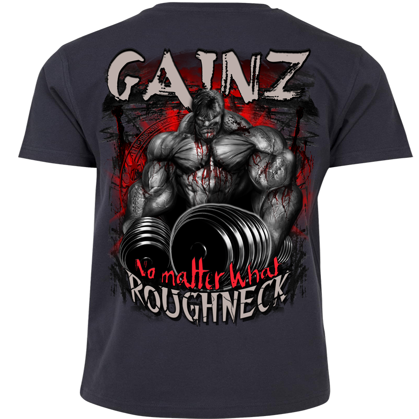 Roughneck T-Shirt MR52 „Gainz“ – Rückendruck