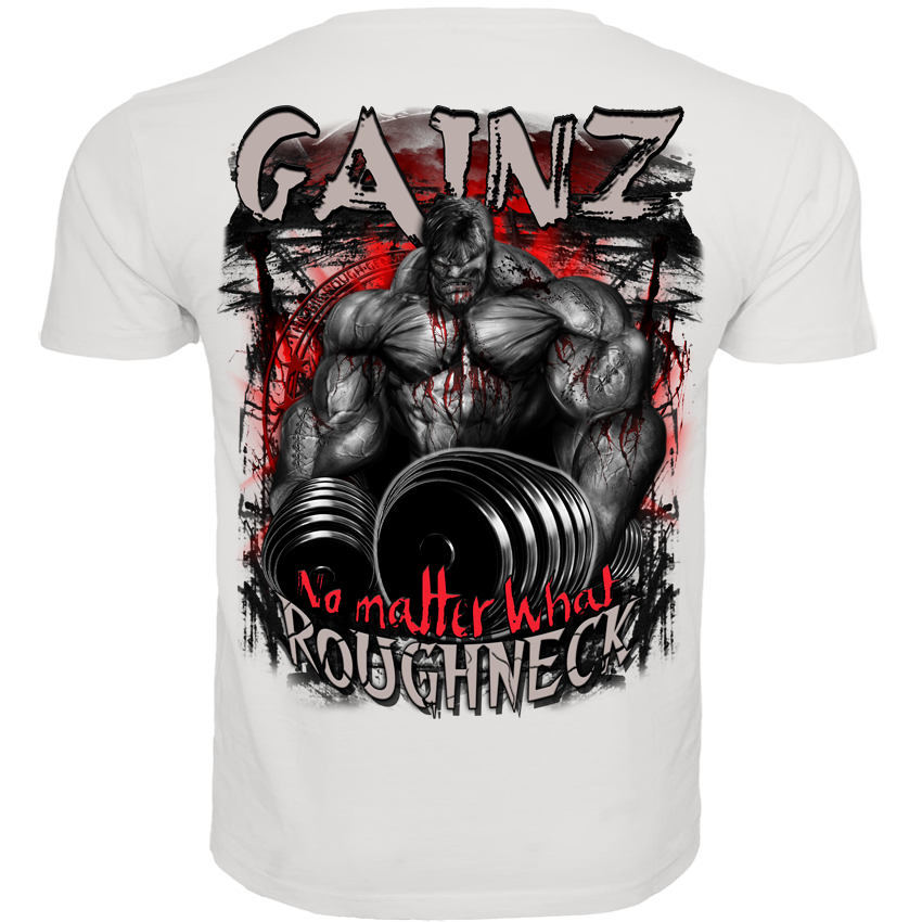 Roughneck T-Shirt MR52 „Gainz“ – Rückendruck