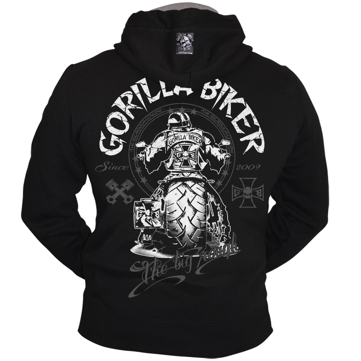 Gorilla Biker Herren-Kapuzenpullover GB5SG „Big Wheel“