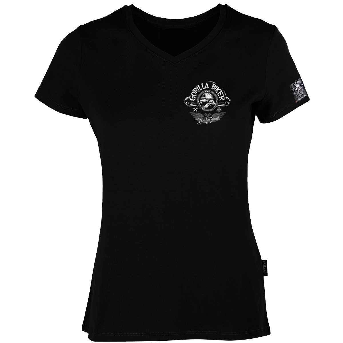 Gorilla Biker Damen-V-Neck-T-Shirt GB5SG „Big Wheel“