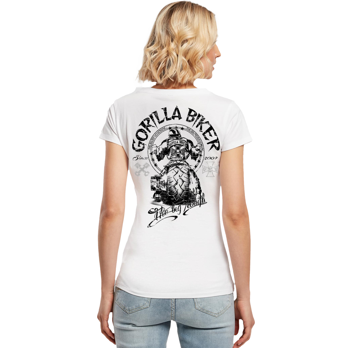 Gorilla Biker Damen-T-Shirt GB5SS „Big Wheel“