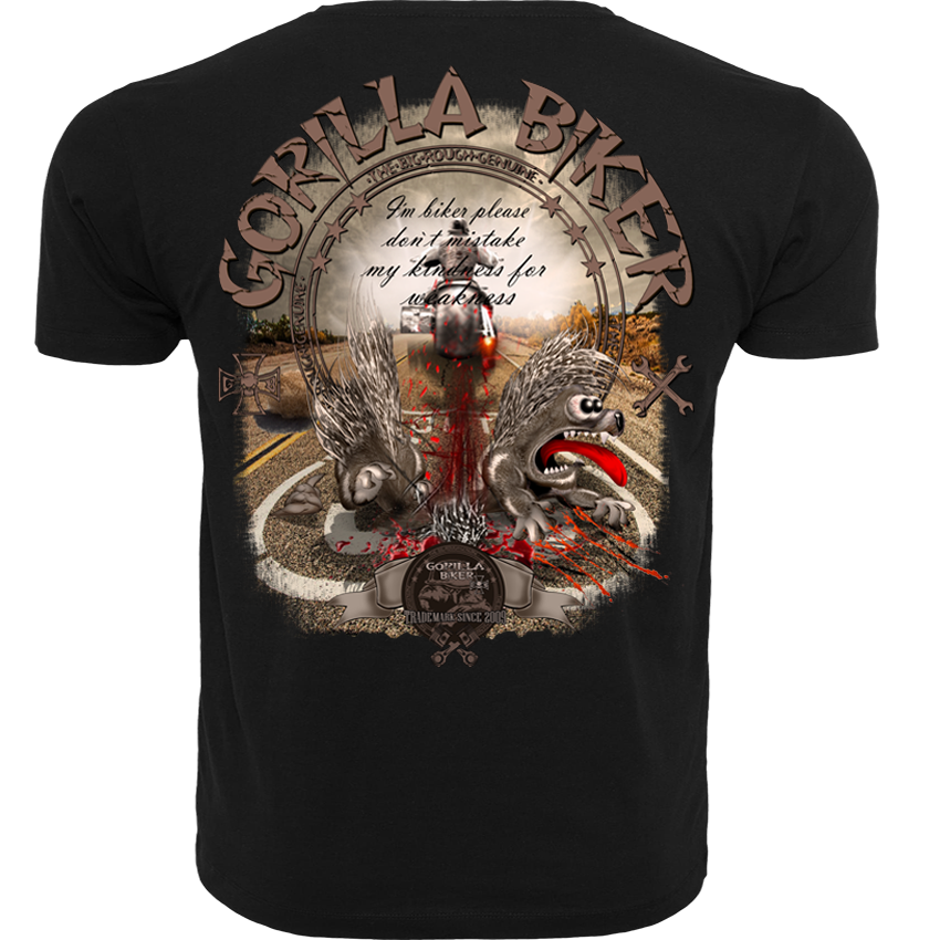 Gorilla Biker T-Shirt GB76 „Roadhog“ – Rückendruck