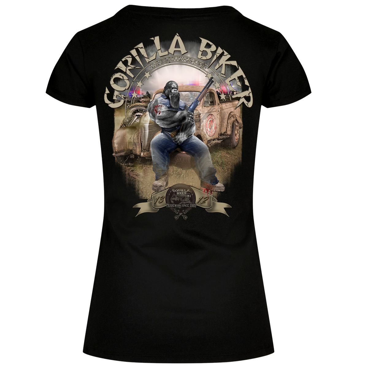 Gorilla Biker Damen-T-Shirt GB77 „Trouble“