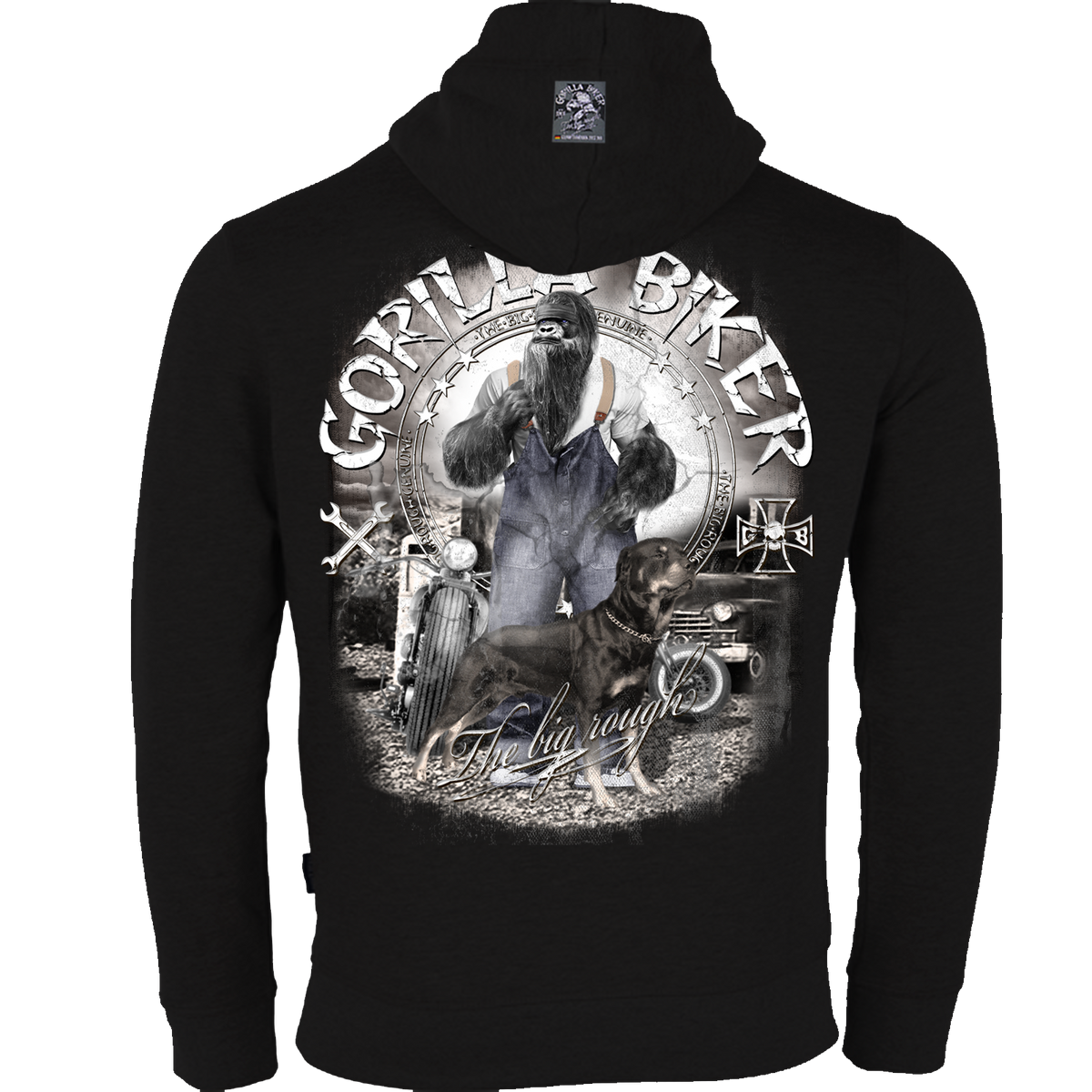Gorilla Biker Herren Premium-Hoodie GB80B „Old Boy Dan“