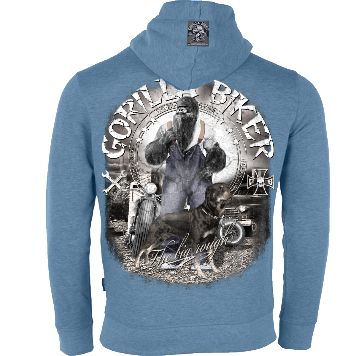 Gorilla Biker Herren Premium-Hoodie GB80B „Old Boy Dan“