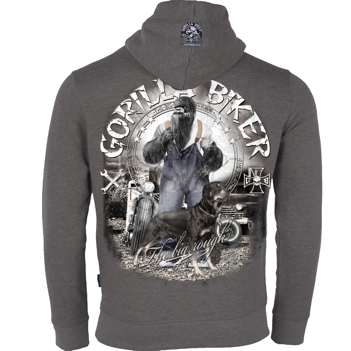 Gorilla Biker Herren Premium-Hoodie GB80B „Old Boy Dan“
