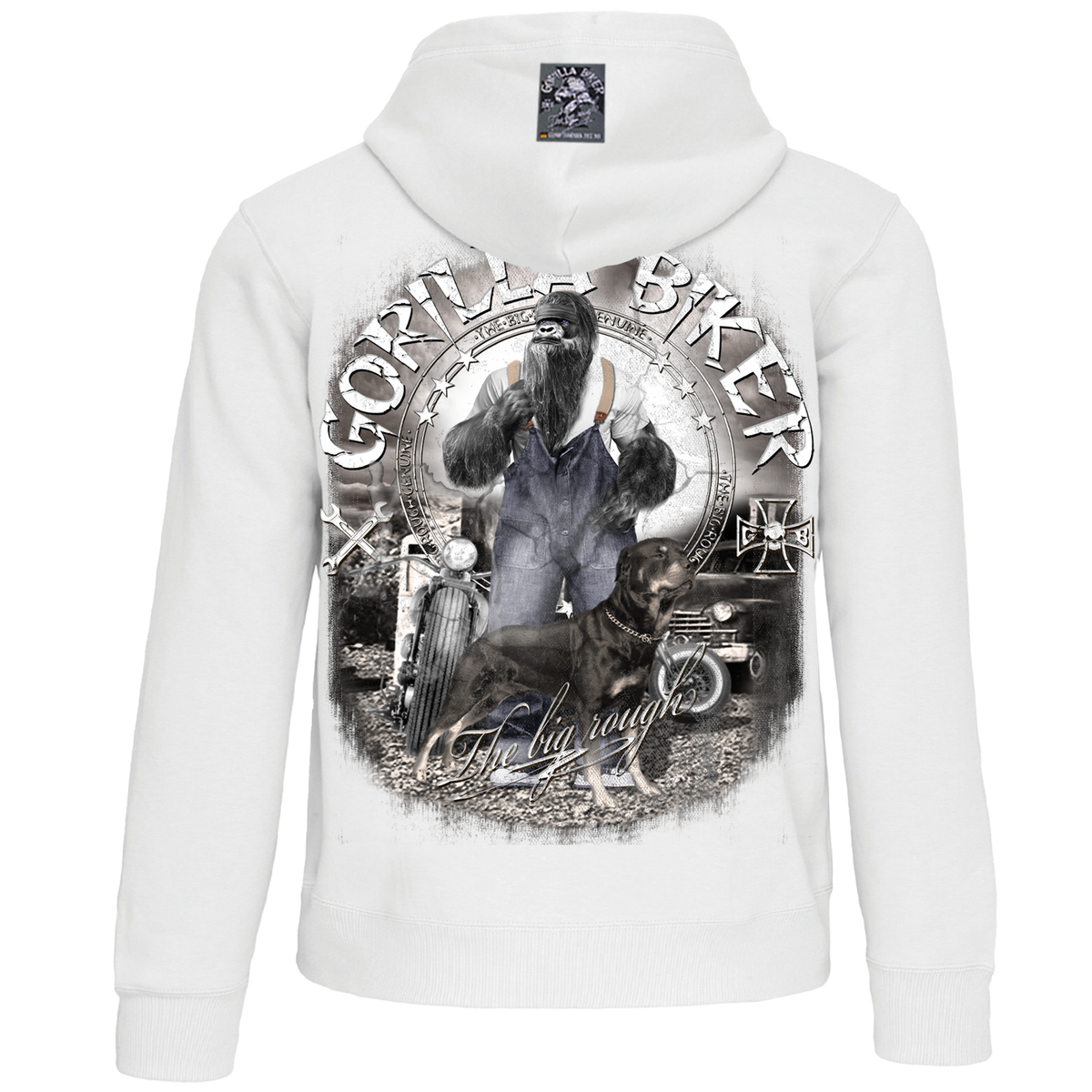 Gorilla Biker Herren Premium-Hoodie GB80B „Old Boy Dan“