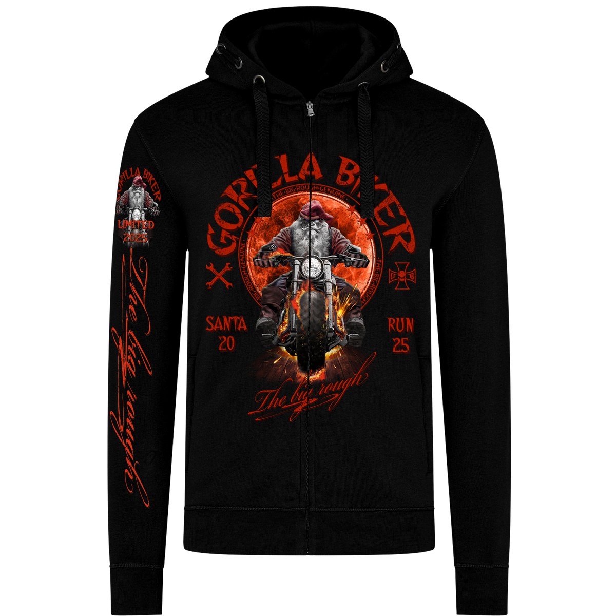 Gorilla Biker Herren Premium-Kapuzenjacke GB87 „Santa Rider – Sonderdruck 2025“
