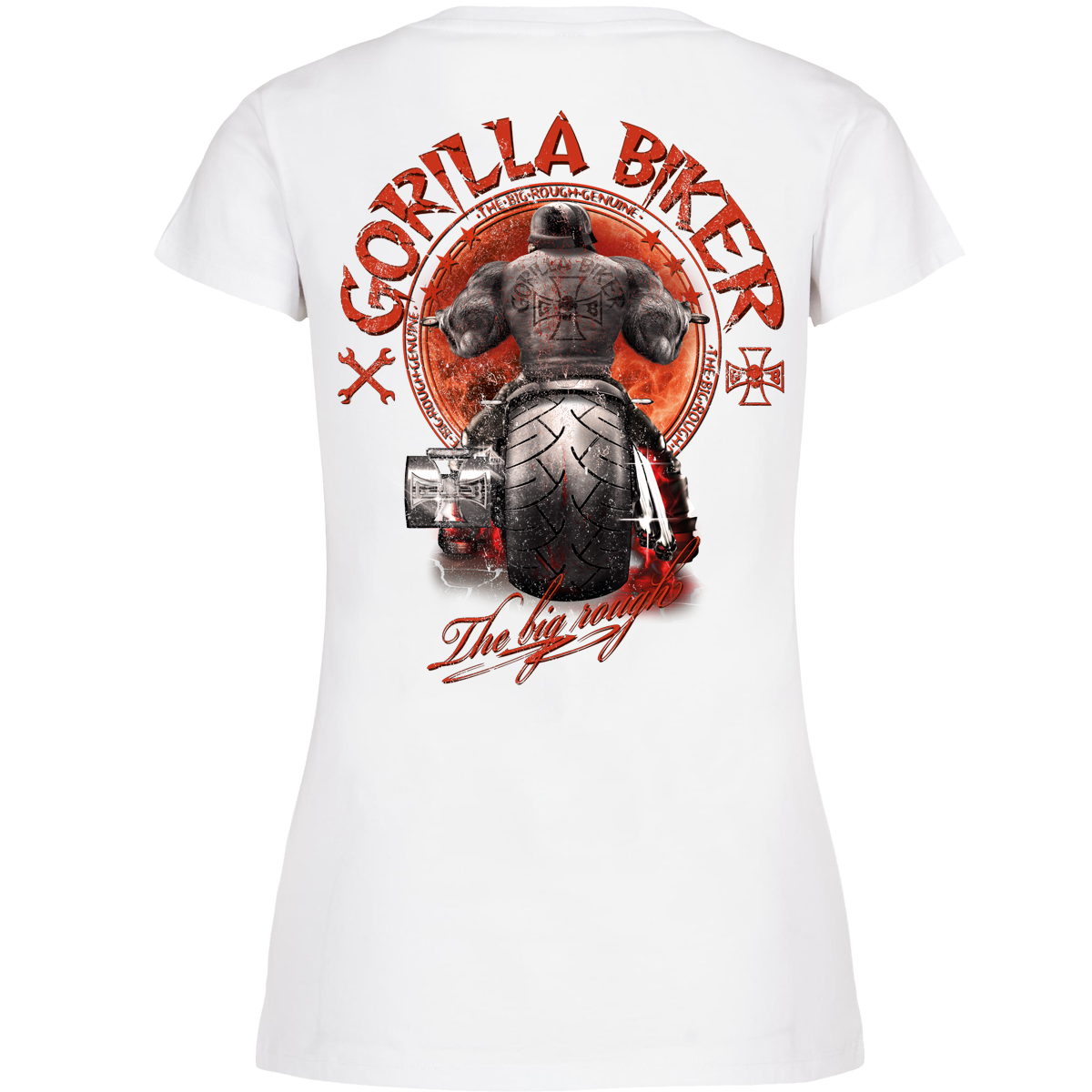 Limited Sonderdruck 2025 Damen T-Shirt ( Gorilla Biker GB87 Santa Rider  )