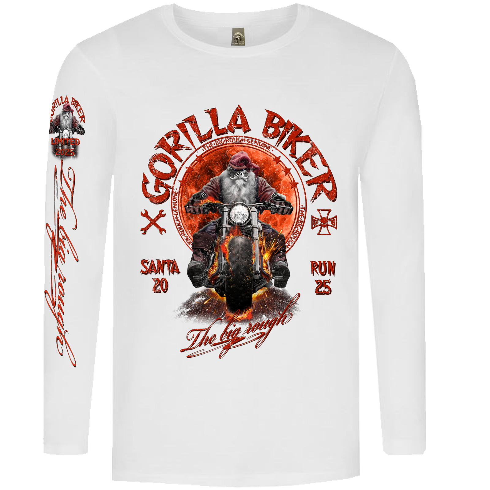 Limited Sonderdruck 2025 Longsleeve ( Gorilla Biker GB87 Santa Rider  )