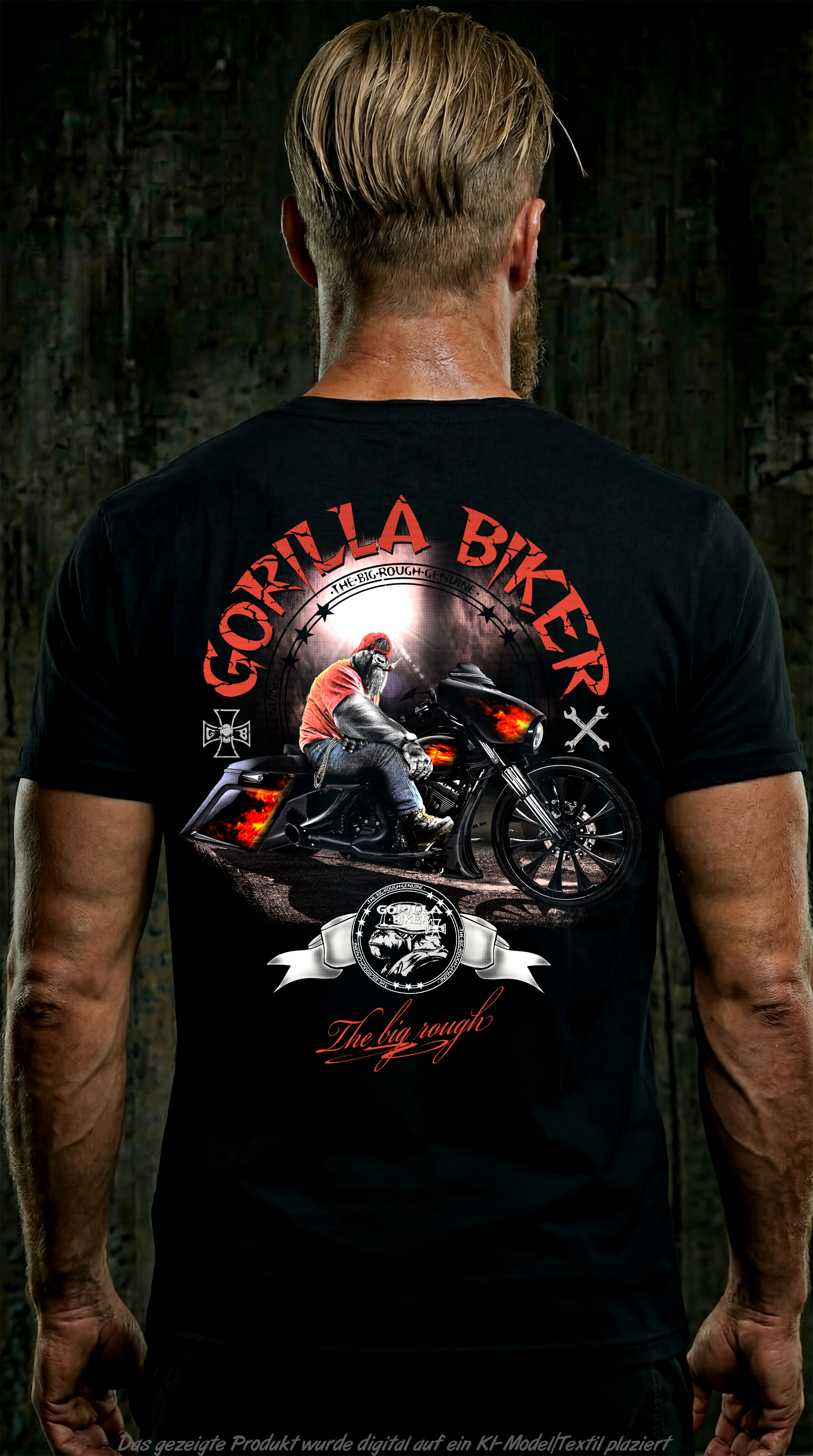 Gorilla Biker T-Shirt GB95 E-Glide – Rückenansicht
