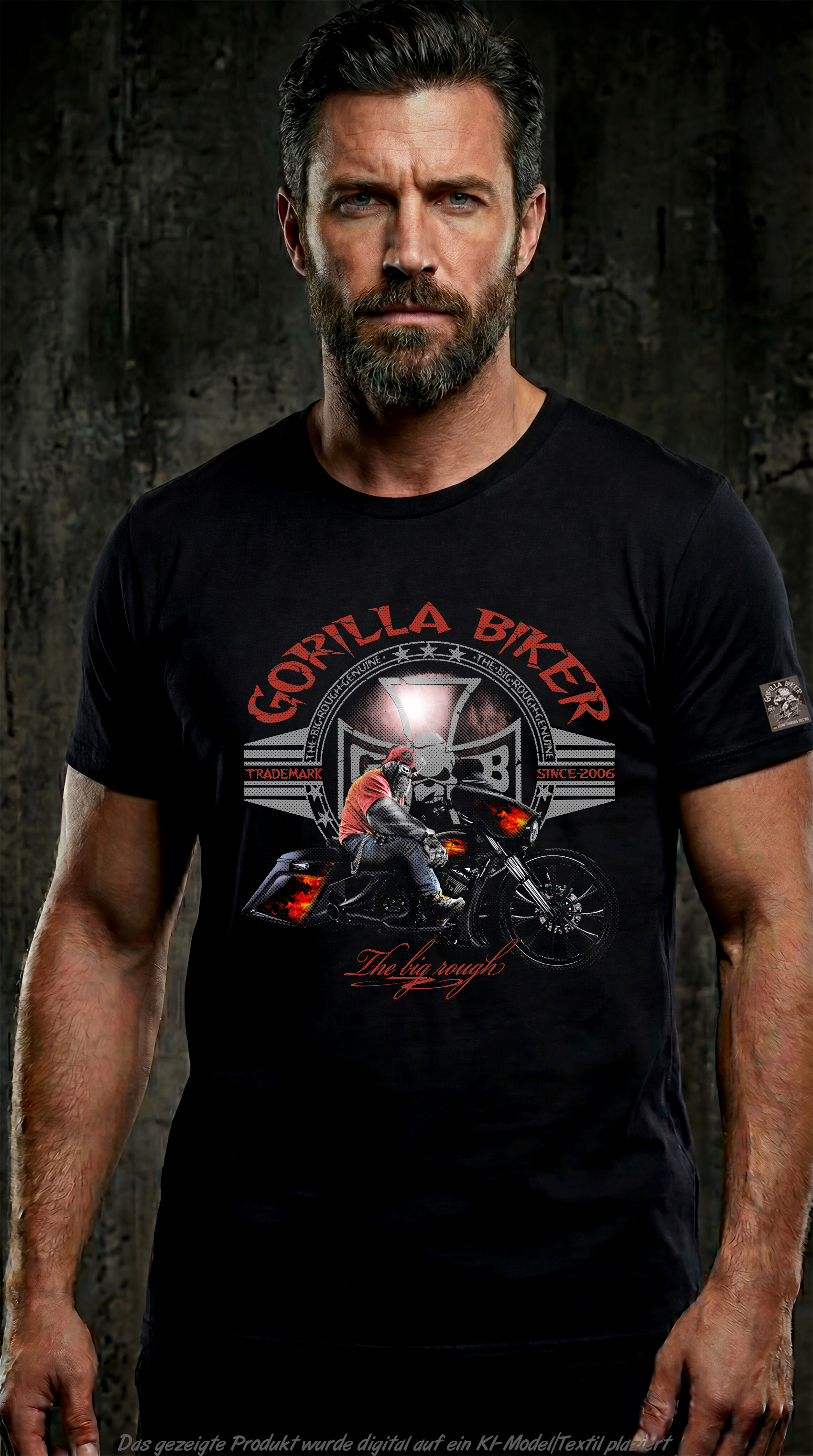 Gorilla Biker T-Shirt GB95 E-Glide – Vorderansicht