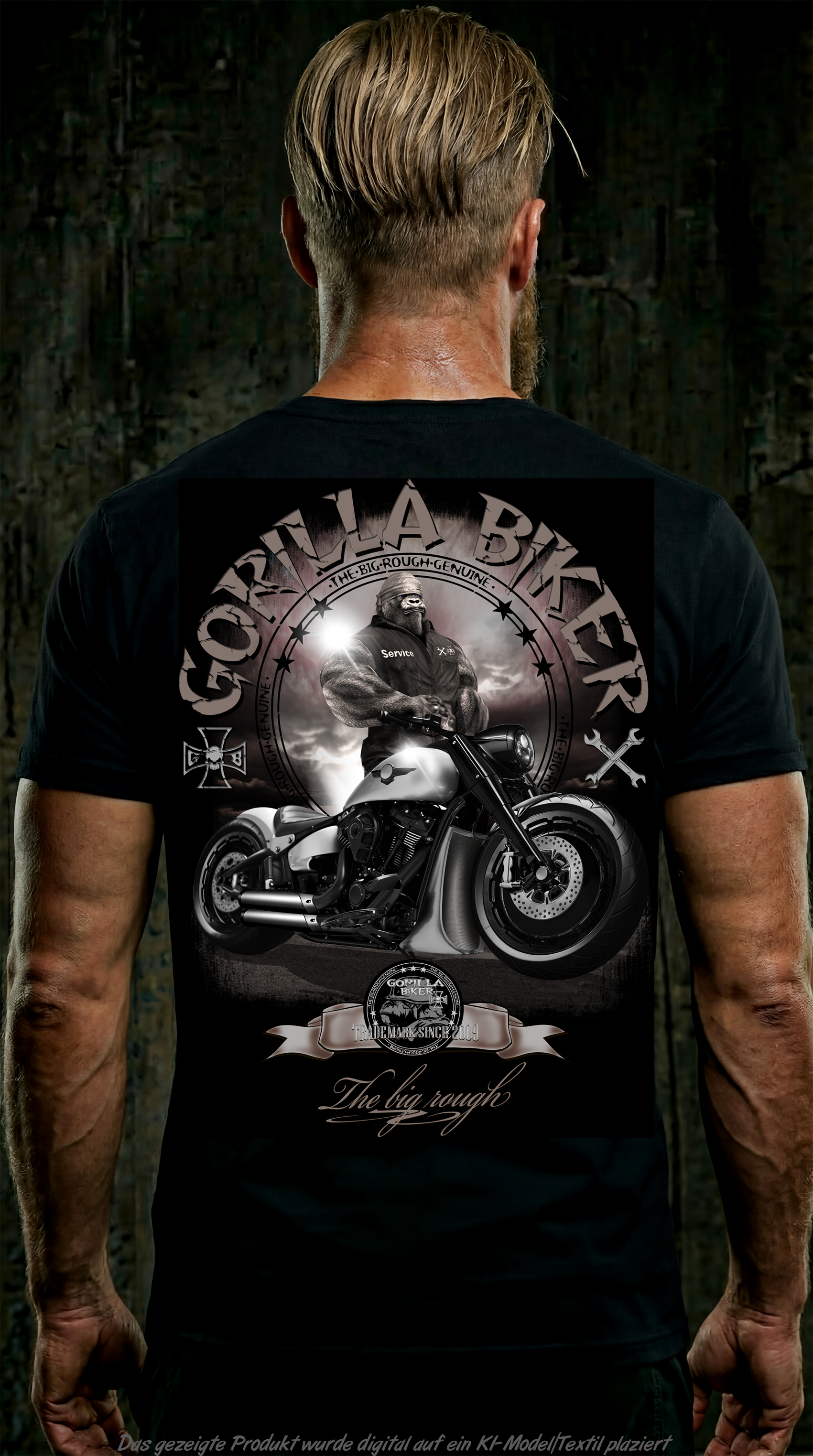 Gorilla Biker T-Shirt GB97 Fat Boy – Rückenansicht