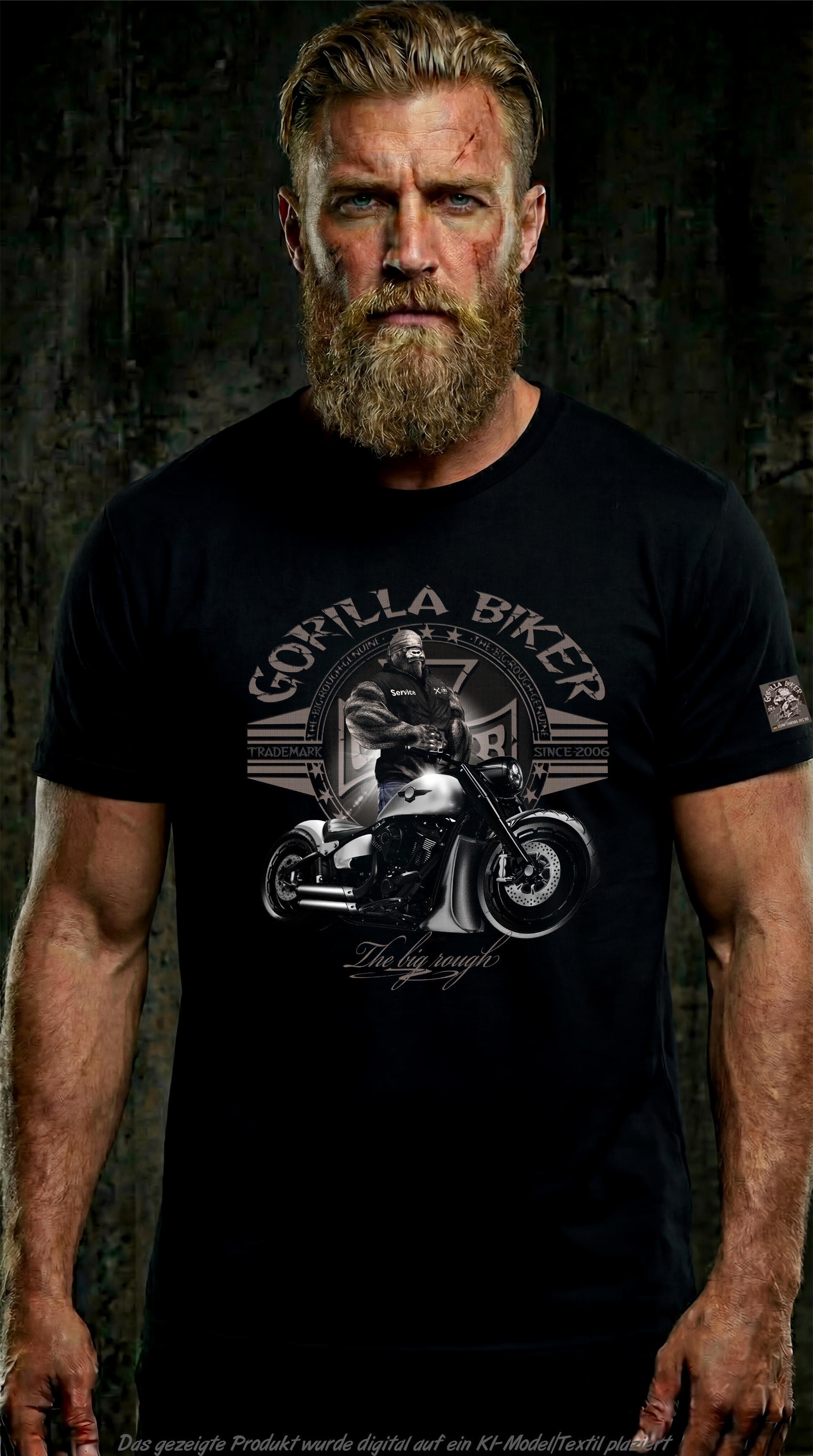 Gorilla Biker T-Shirt GB97 Fat Boy – Vorderansicht