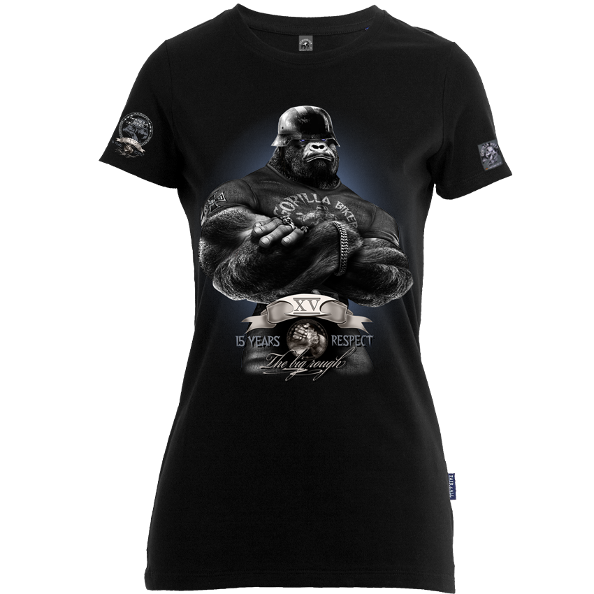 Gorilla Biker Damen-T-Shirt GBJ1 „15 Years Respect“
