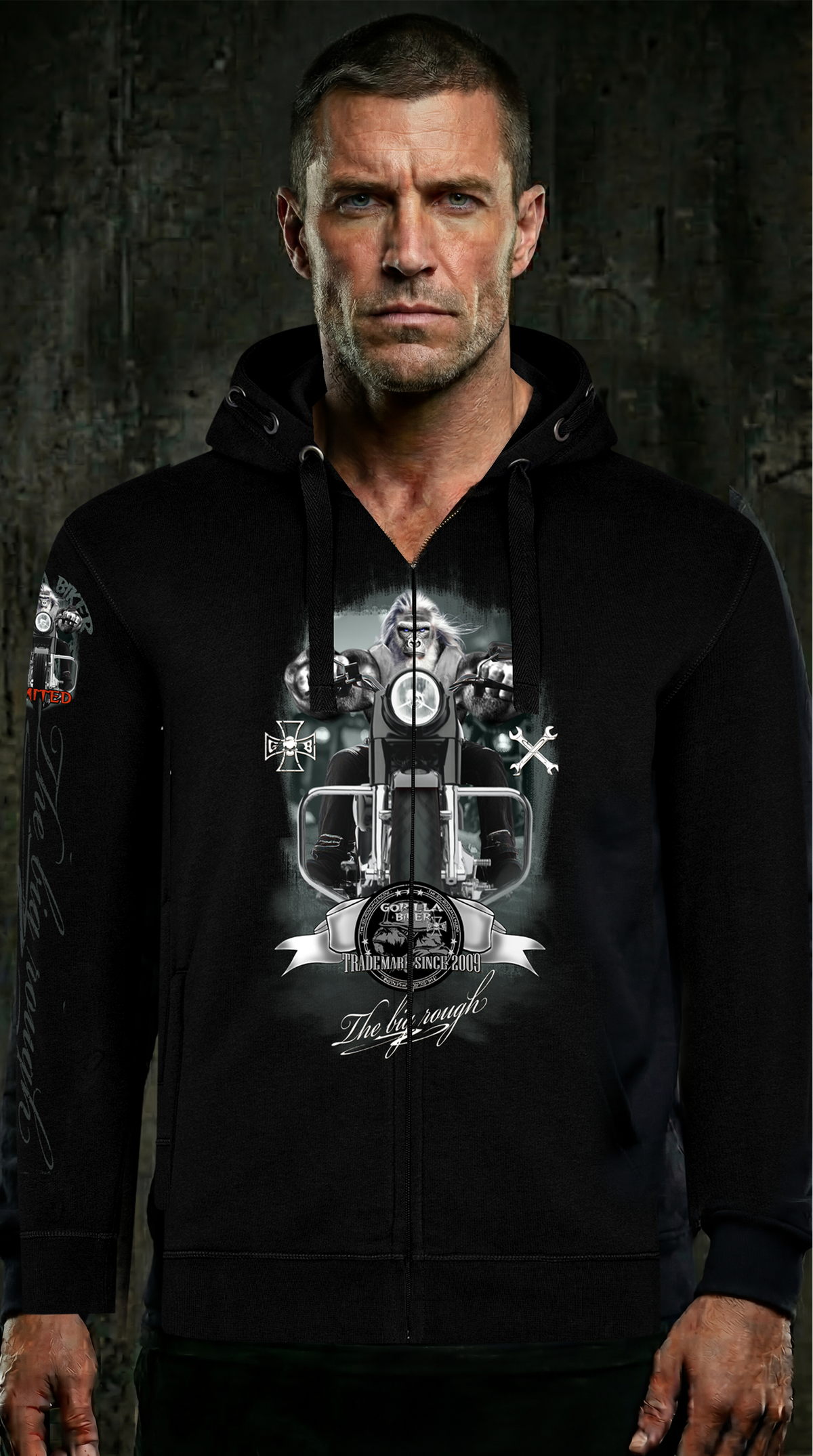 Gorilla Biker Herren Premium-Kapuzenjacke GBL2026 „Limited Edition 2026“