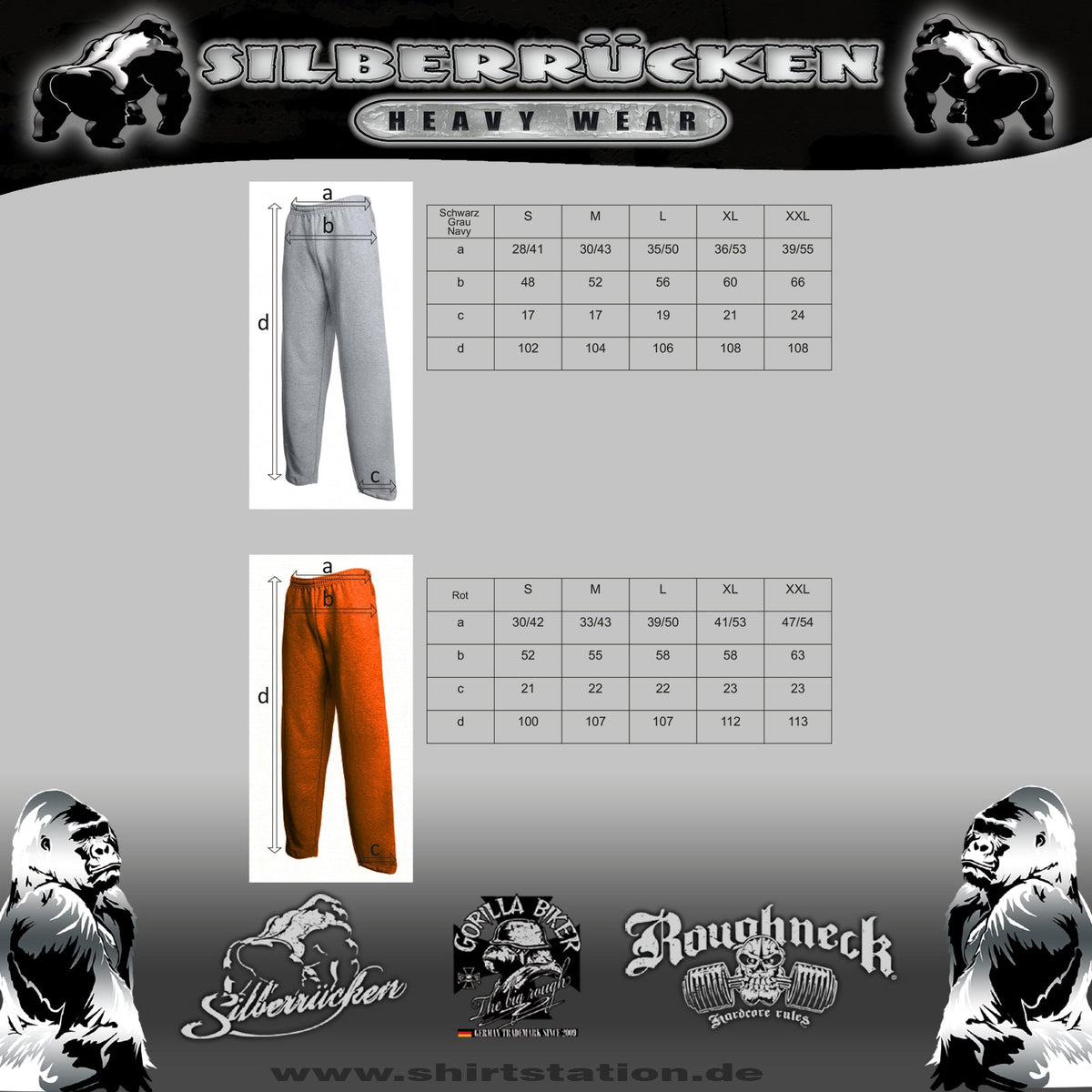 Gorilla Biker Trainingshose GB5SG