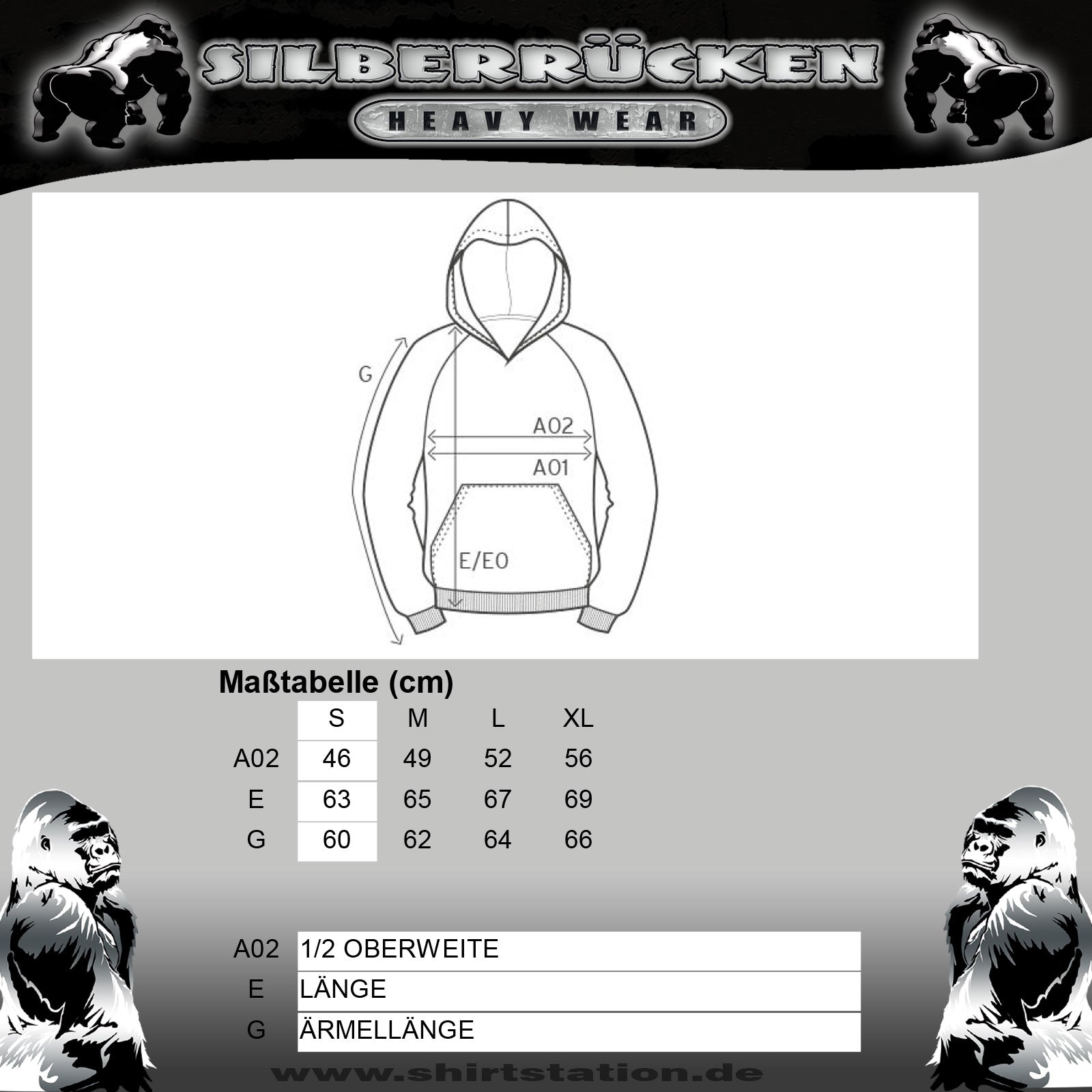 Lady Longsleeve Hoodie (Gorilla Biker GB24L )