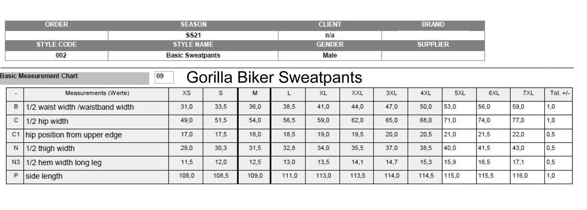 Gorilla Biker Jogginghose GB5SWS