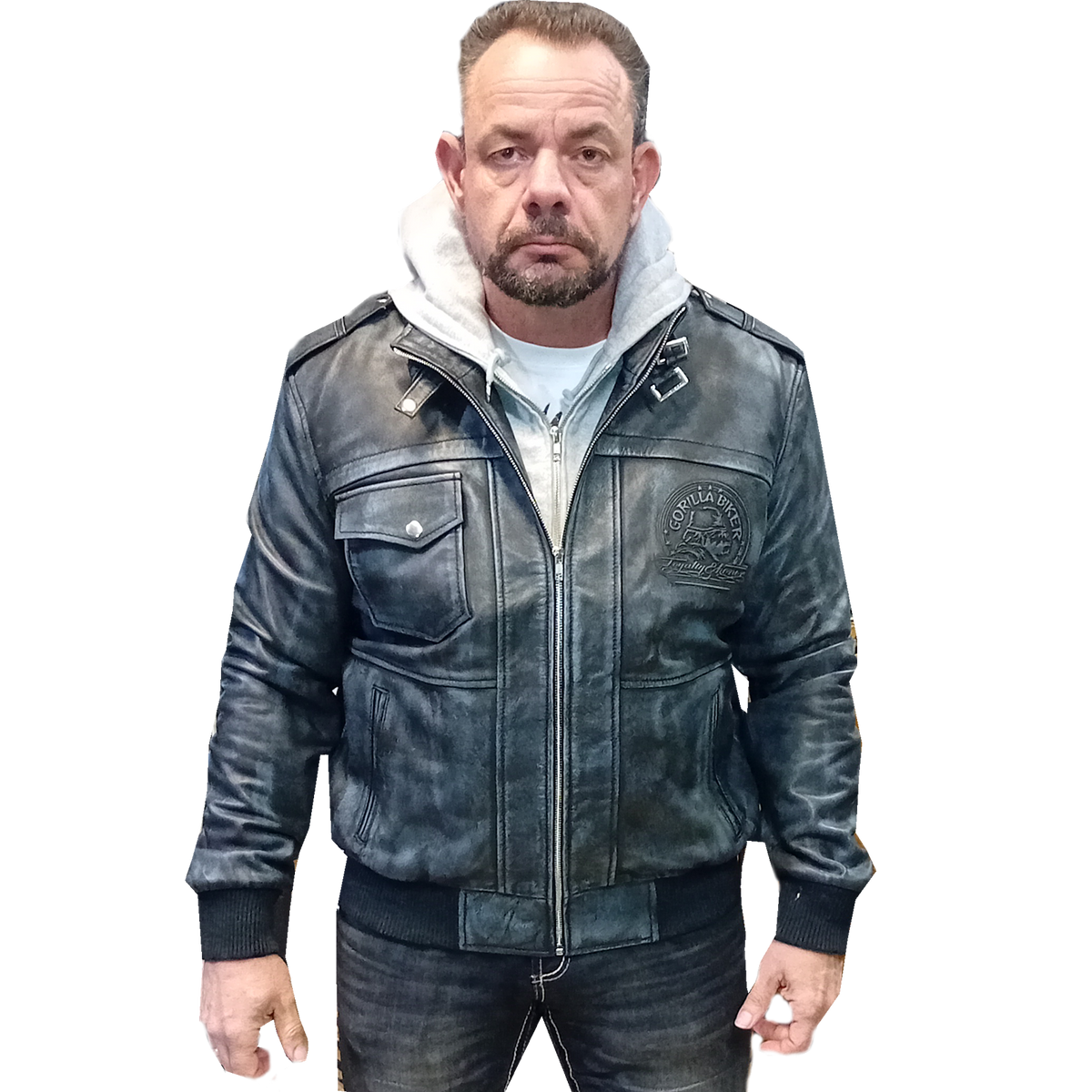 Gorilla Biker Lederjacke GB5 „Rock“