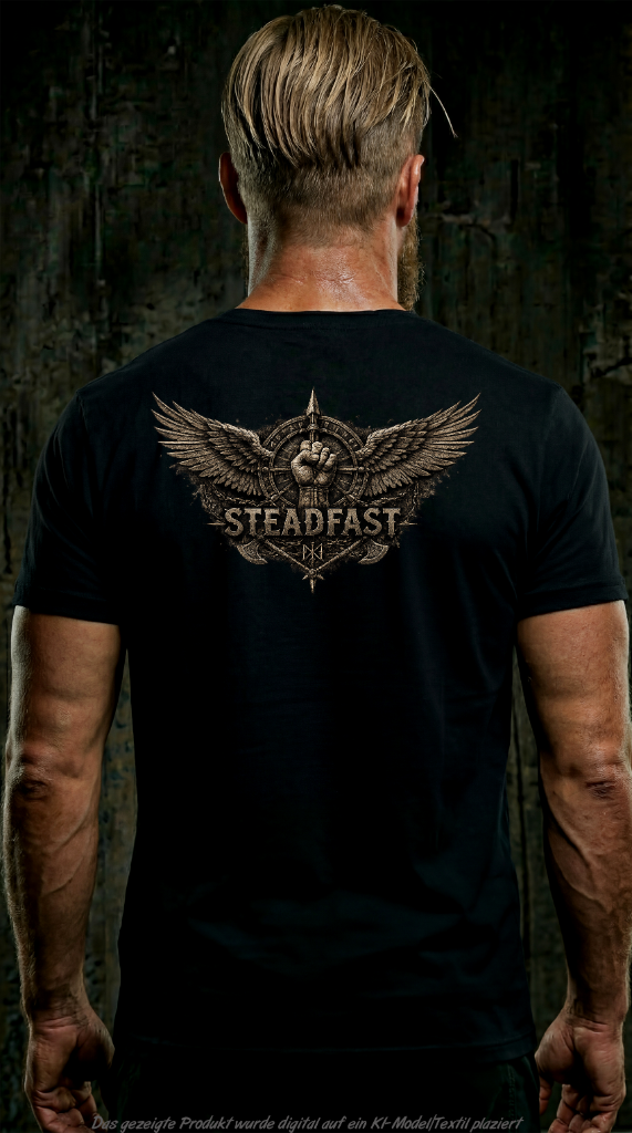 Steadfast T-Shirt SF10 Freedom Schwarz Rückseite Wappen