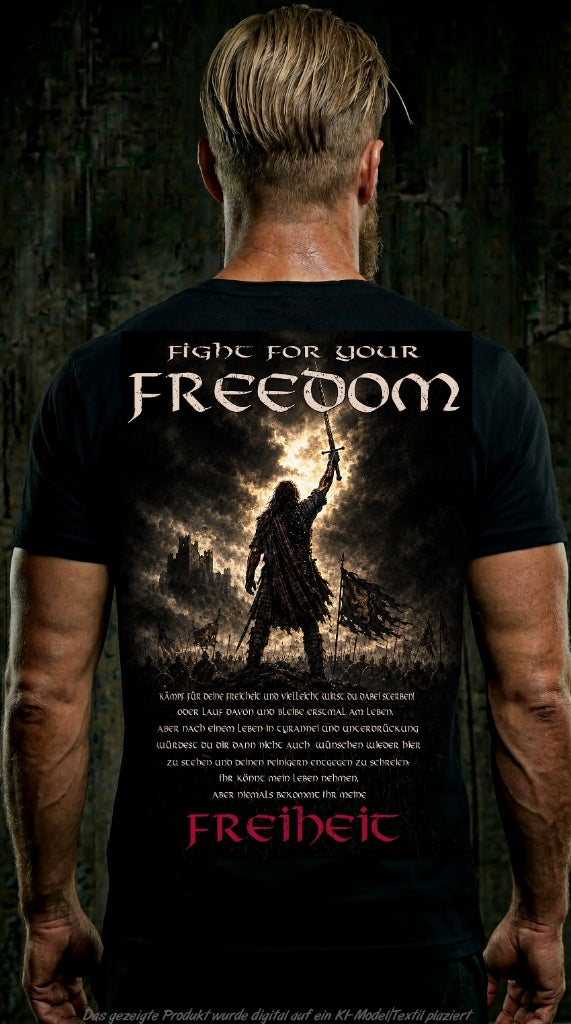 Steadfast T-Shirt SF10 Freedom Schwarz Rückendruck Krieger groß