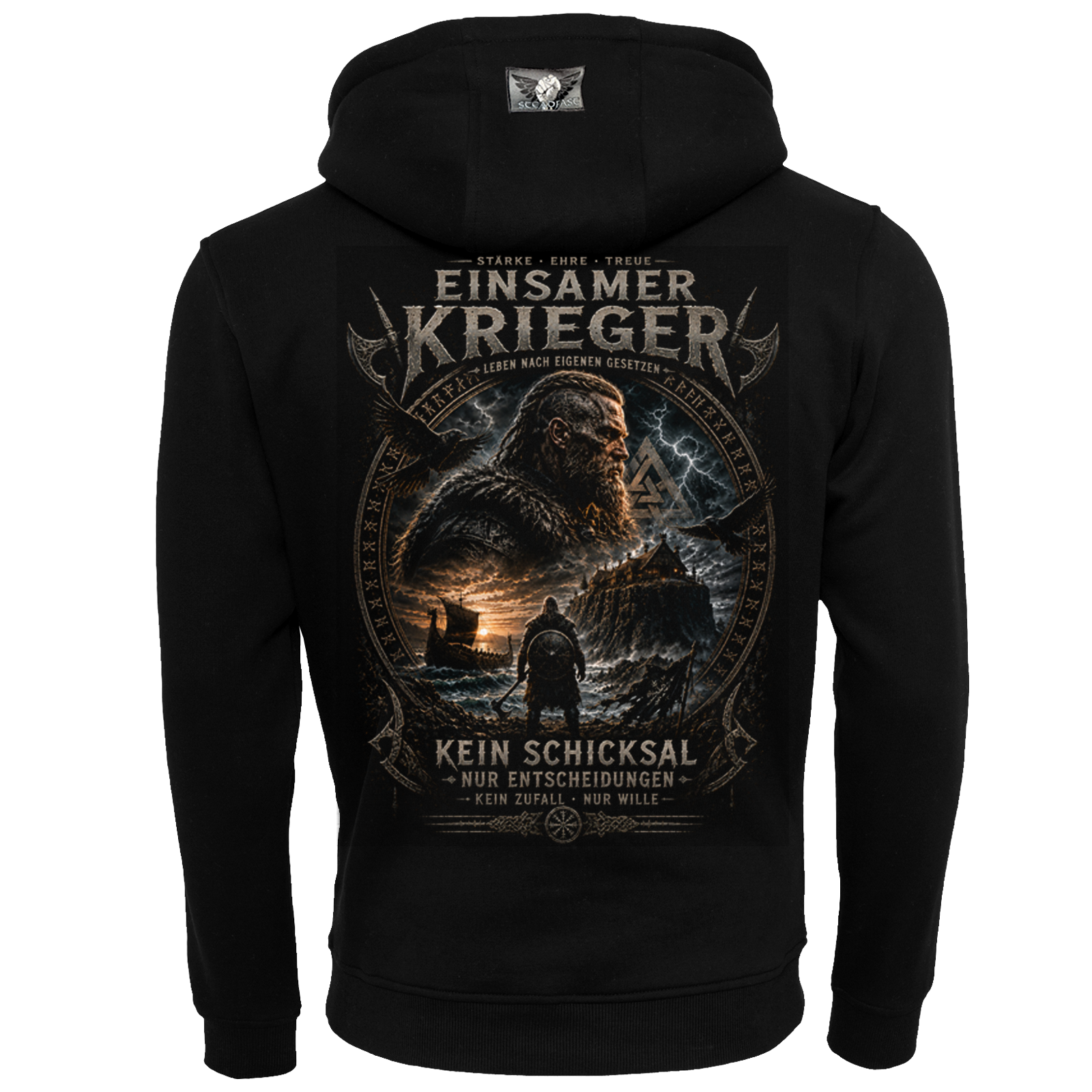 Steadfast Kapuzenjacke SF7 Einsamer Krieger – Rückseite