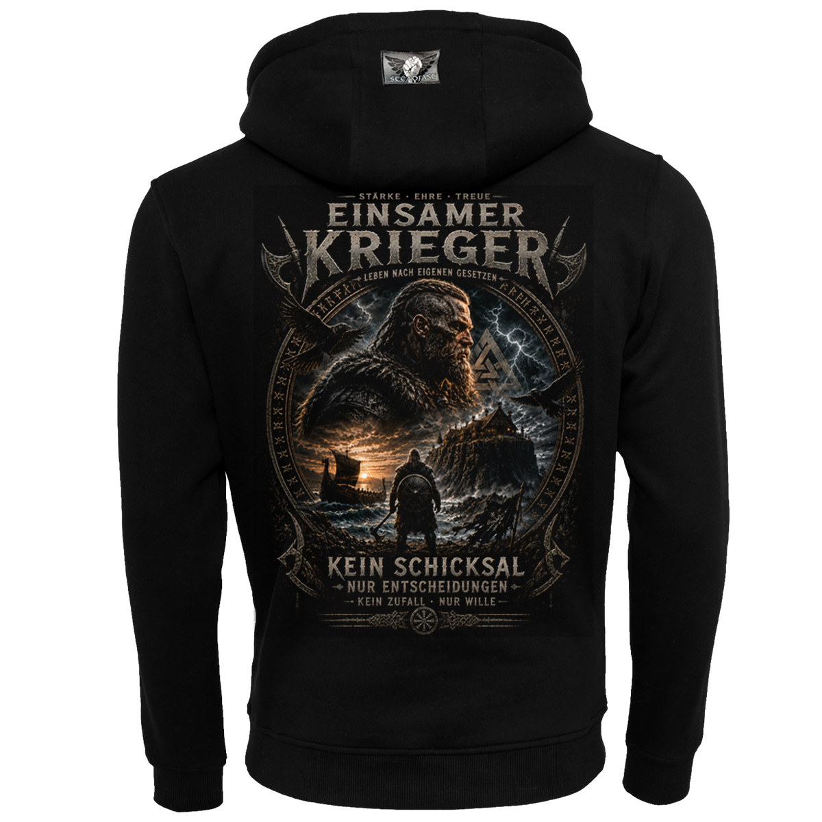 Steadfast Kapuzenjacke SF7 Einsamer Krieger – Rückseite
