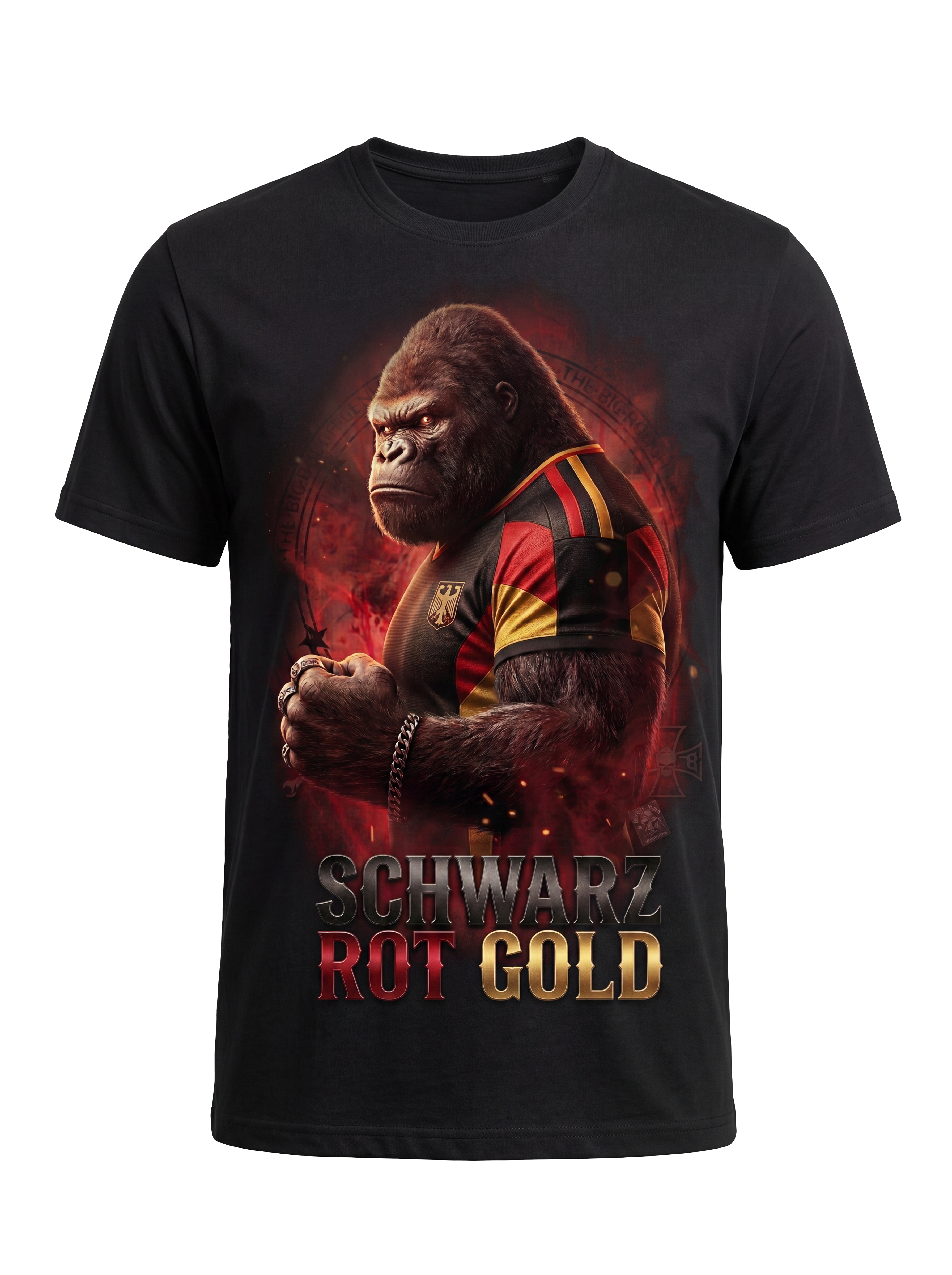 T-Shirt ( Schwarz Rot Gold )
