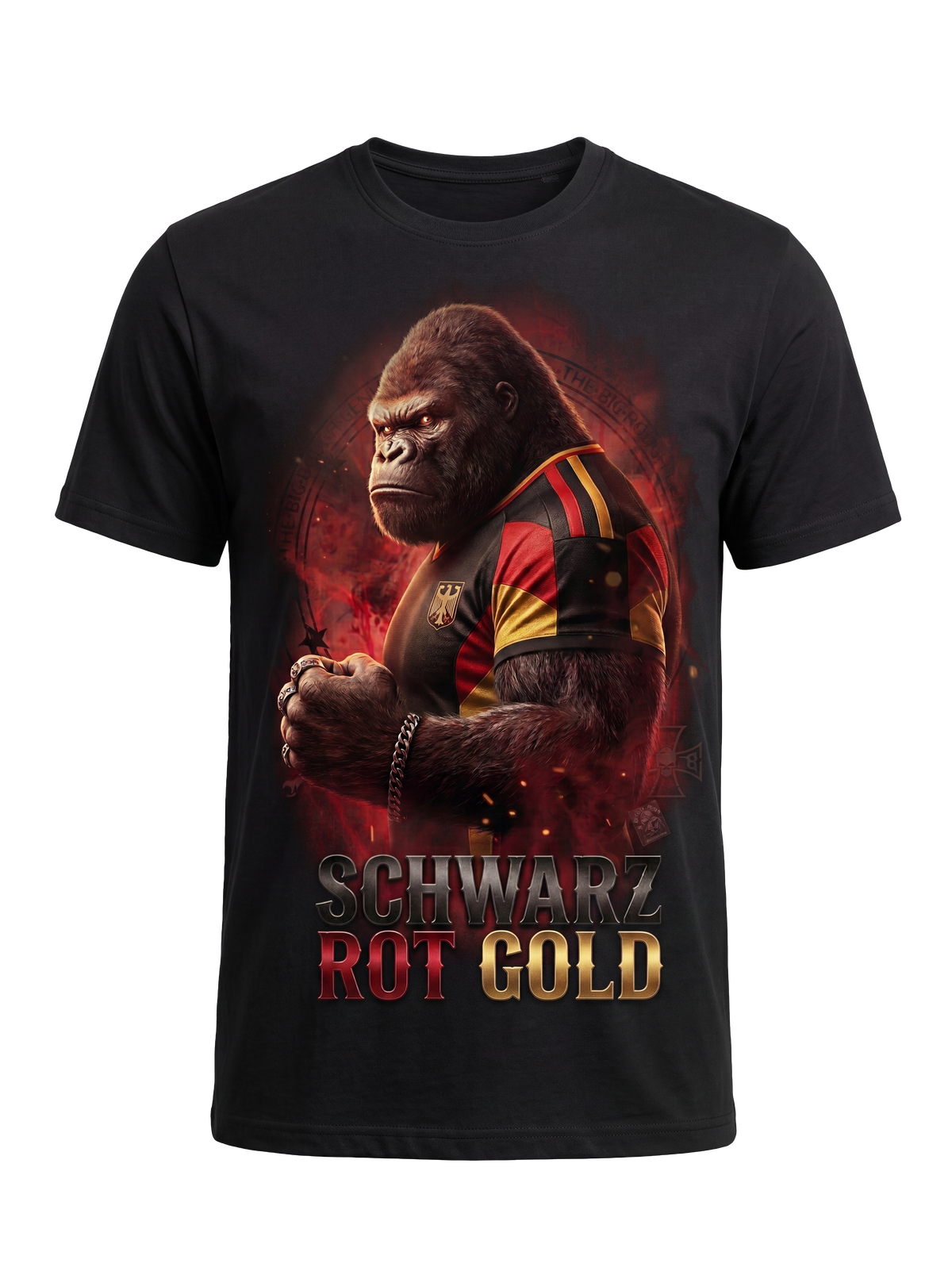 T-Shirt ( Schwarz Rot Gold )